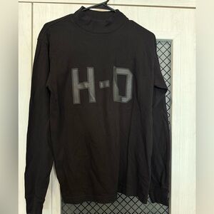 Men’s Long Sleeve NWT Harley Davidson XSmall Mock Neck Racing Jersey Jet Black